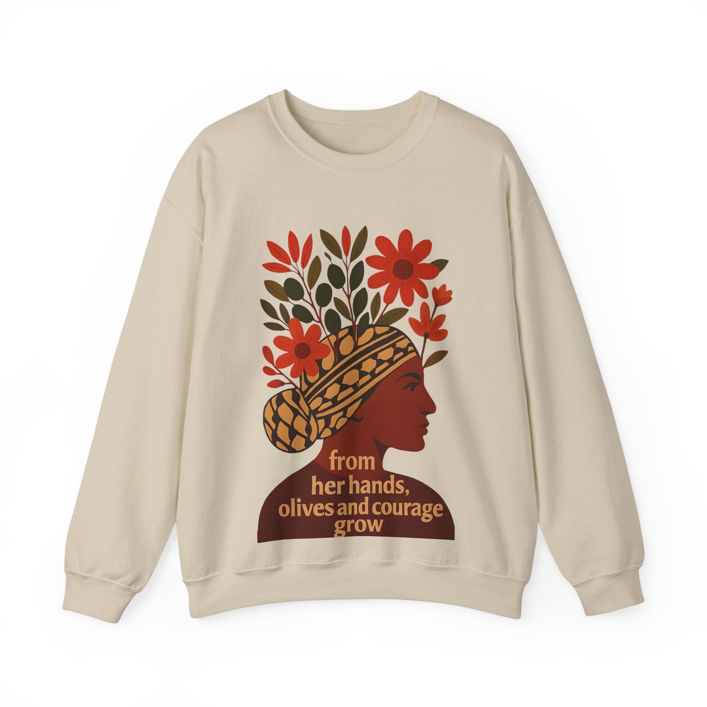 Palestine Olive Branch Unisex Sweatshirt Jumper, Gift for Her, Activist Hoodie, Mothers Day, Palestinian Clothing