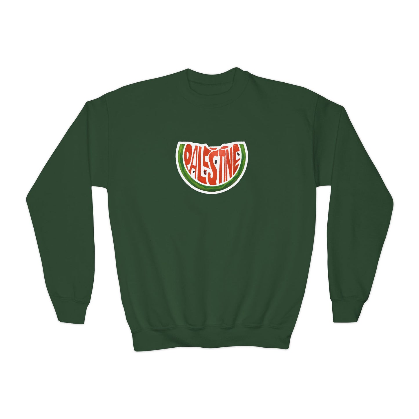 Palestine Watermelon Youth Crewneck Sweatshirt