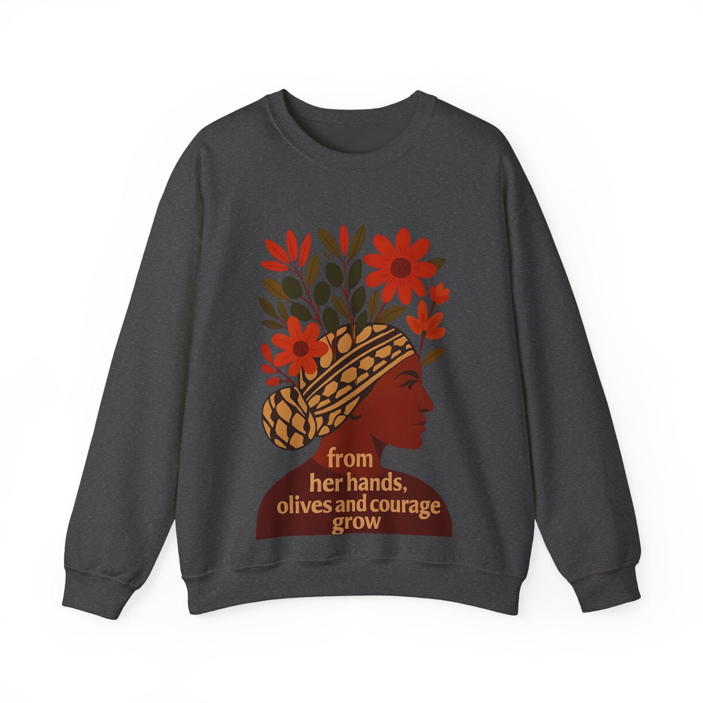 Palestine Olive Branch Unisex Sweatshirt Jumper, Gift for Her, Activist Hoodie, Mothers Day, Palestinian Clothing