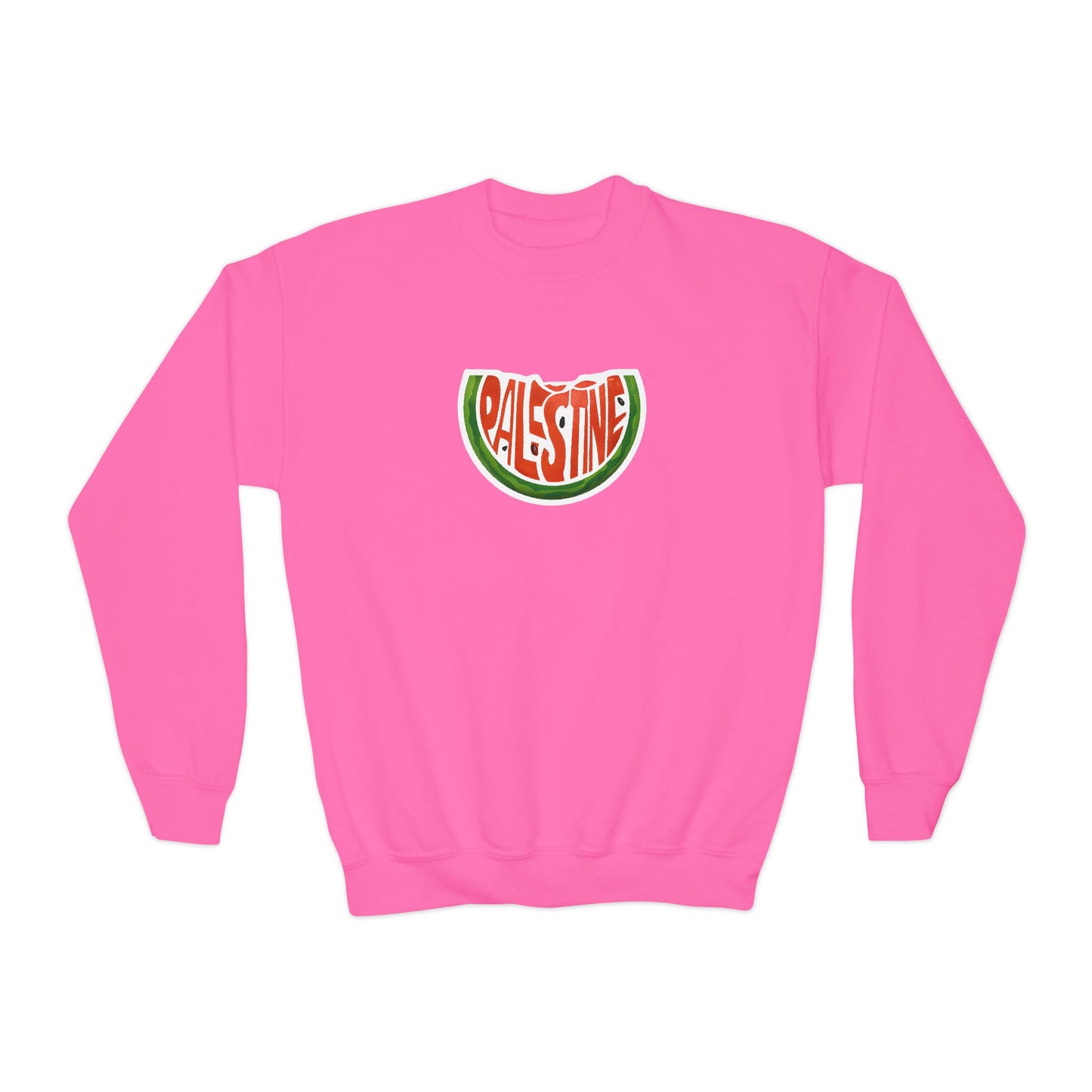 Palestine Watermelon Youth Crewneck Sweatshirt