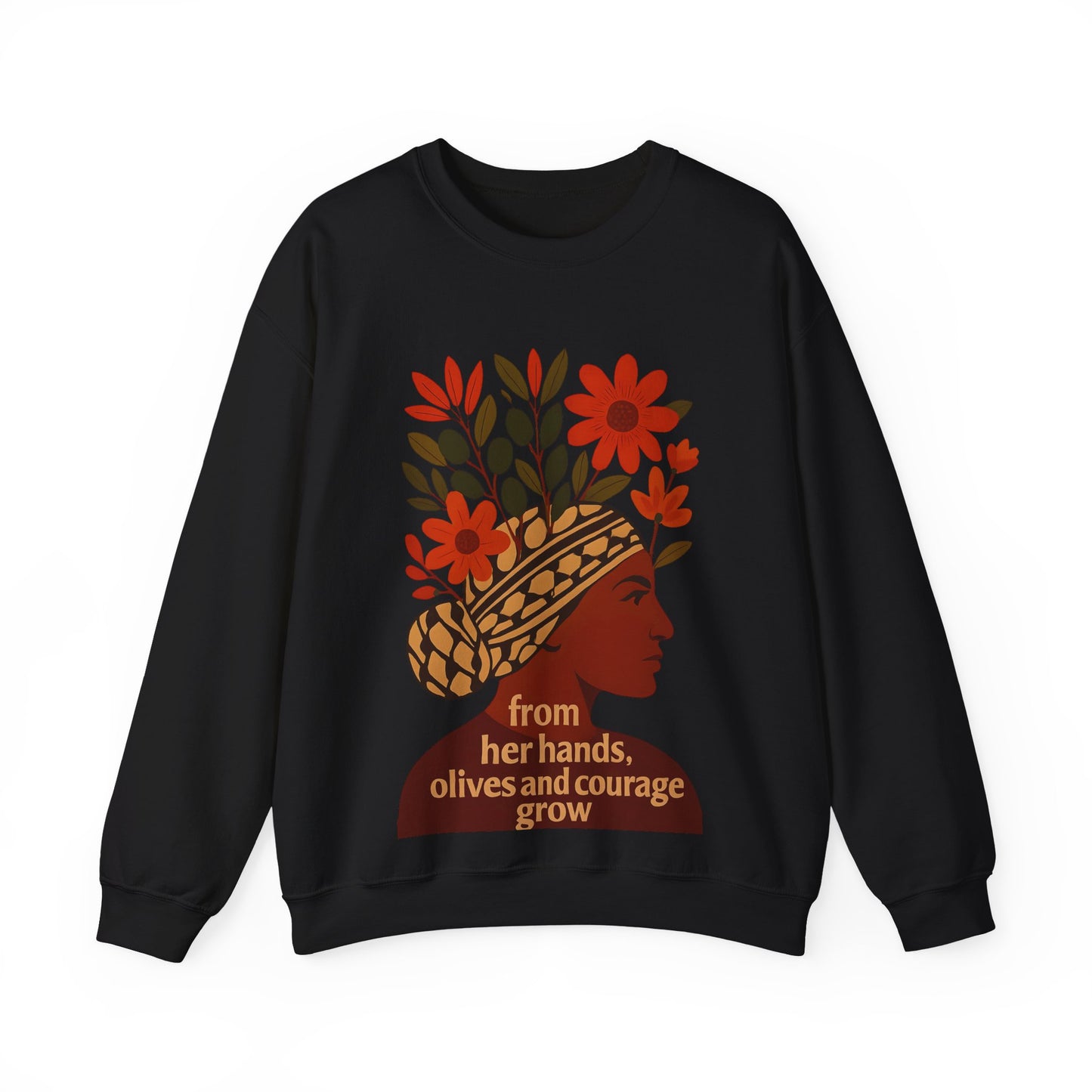 Palestine Olive Branch Unisex Sweatshirt Jumper, Gift for Her, Activist Hoodie, Mothers Day, Palestinian Clothing