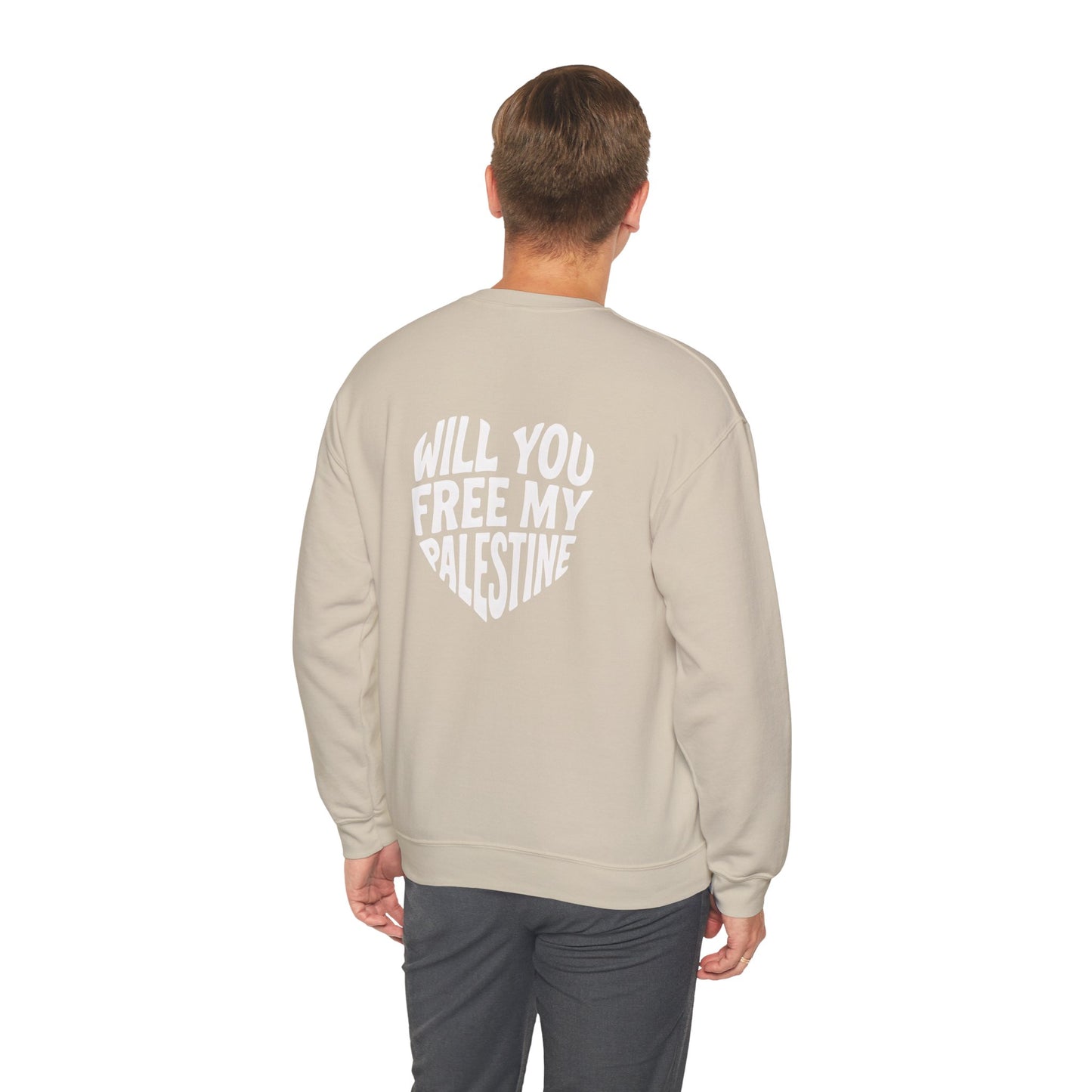 Unisex Heavy Blend™ Crewneck Sweatshirt - Will You Free My Palestine?  Gift for him, Gift for her