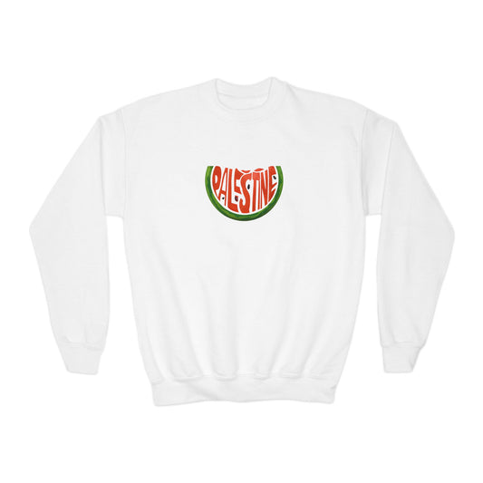 Palestine Watermelon Youth Crewneck Sweatshirt