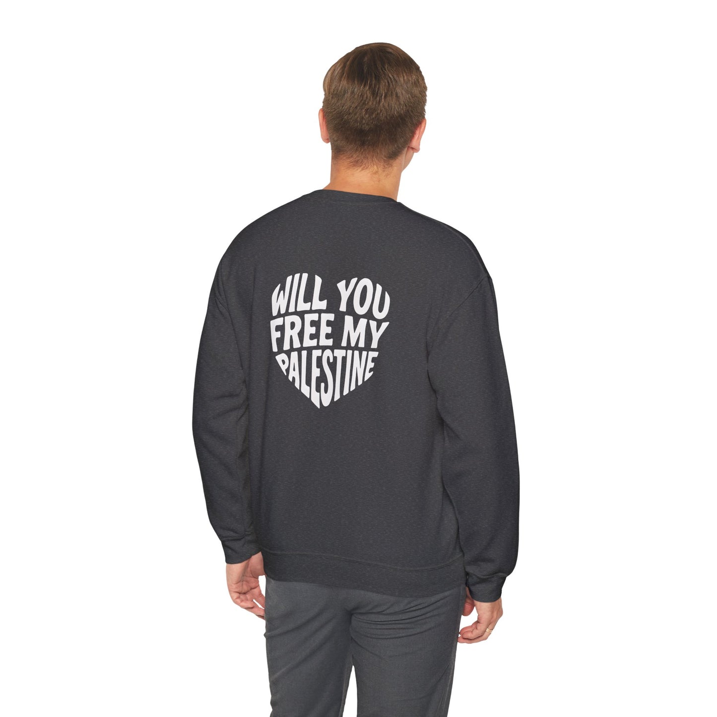 Unisex Heavy Blend™ Crewneck Sweatshirt - Will You Free My Palestine?  Gift for him, Gift for her