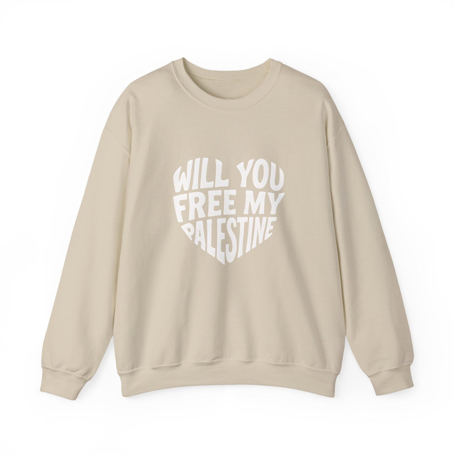 Unisex Heavy Blend™ Crewneck Sweatshirt - Will You Free My Palestine?  Gift for him, Gift for her