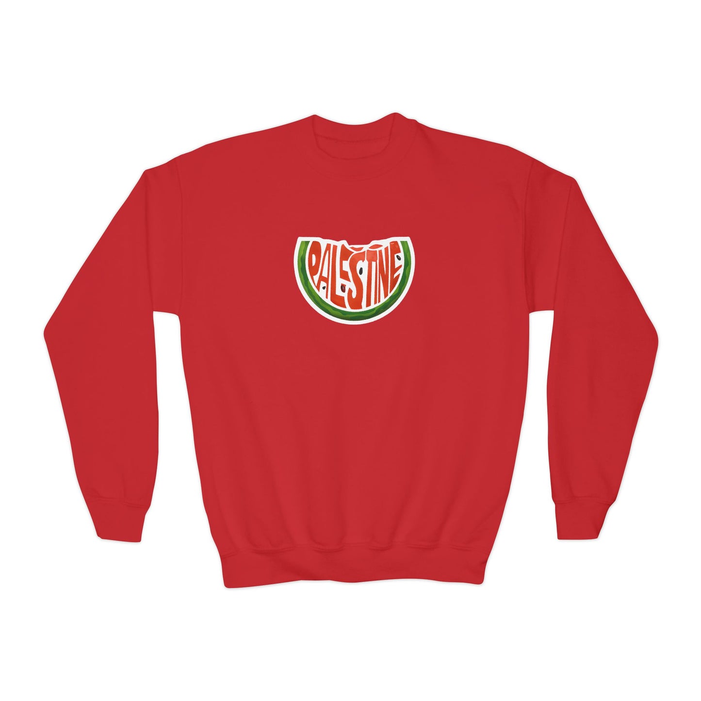 Palestine Watermelon Youth Crewneck Sweatshirt