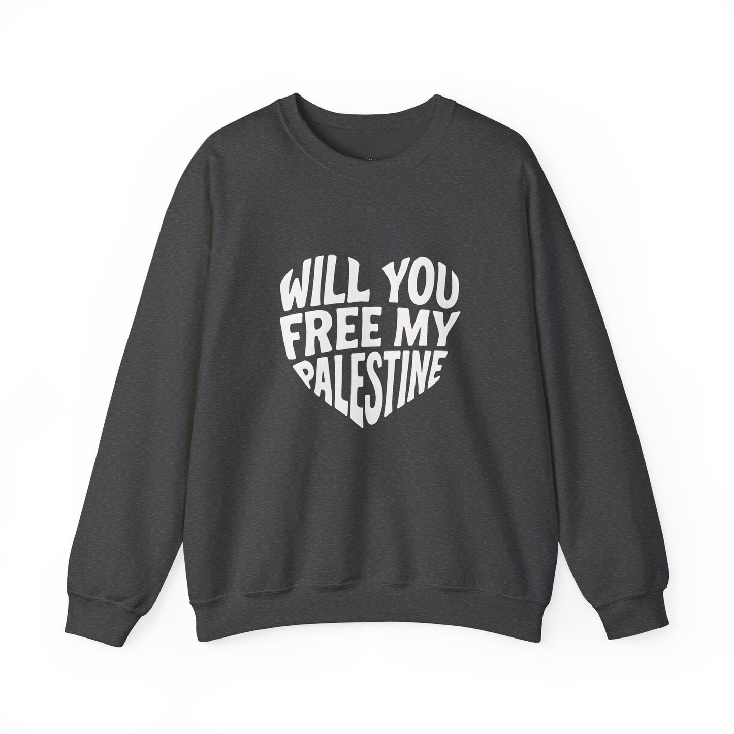 Unisex Heavy Blend™ Crewneck Sweatshirt - Will You Free My Palestine?  Gift for him, Gift for her