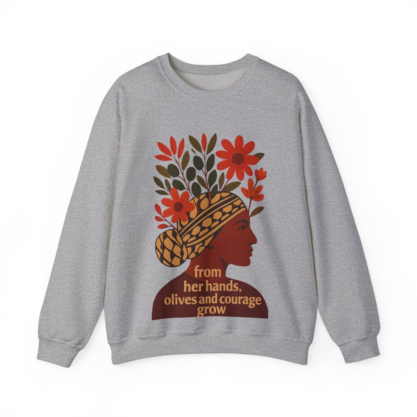 Palestine Olive Branch Unisex Sweatshirt Jumper, Gift for Her, Activist Hoodie, Mothers Day, Palestinian Clothing